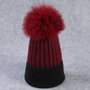 Winter wool knitted hat