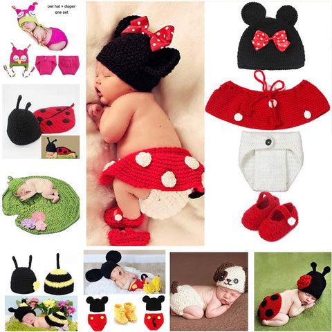 Newborn Baby Knitted Costume Outfit