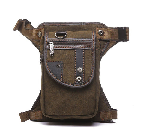 Men Canvas Waist Drop Leg Bag