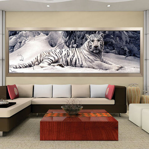 5D Diamond Painting Cross Stitch - White Tiger