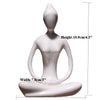 Art Ceramic Yoga Lady Statue