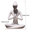 Art Ceramic Yoga Lady Statue