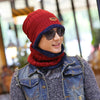 Winter knitted hat scarf & neck warmer