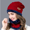 Winter knitted hat scarf & neck warmer